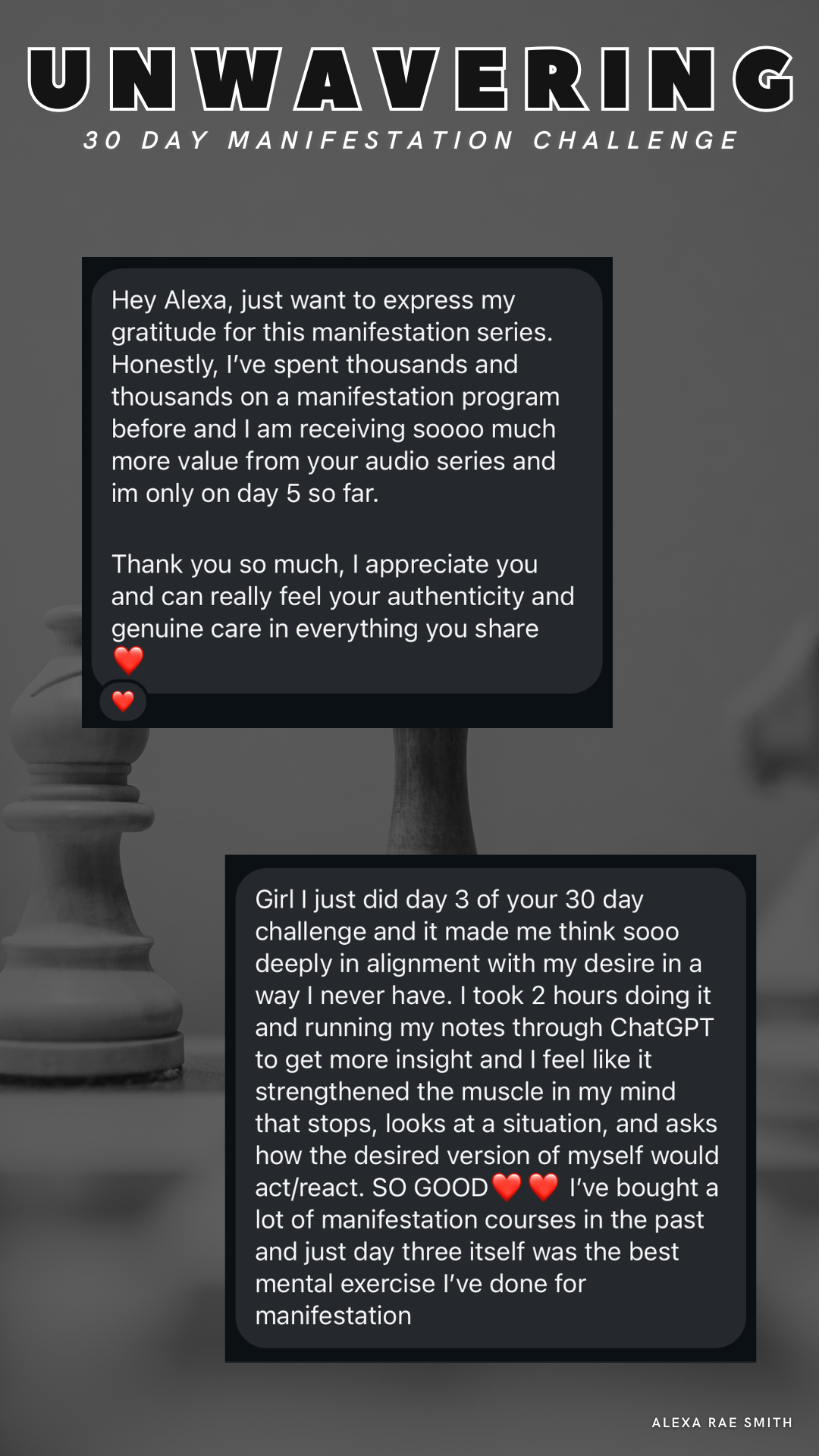 UNWAVERING; 30 day manifestation challenge